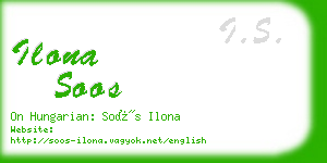 ilona soos business card